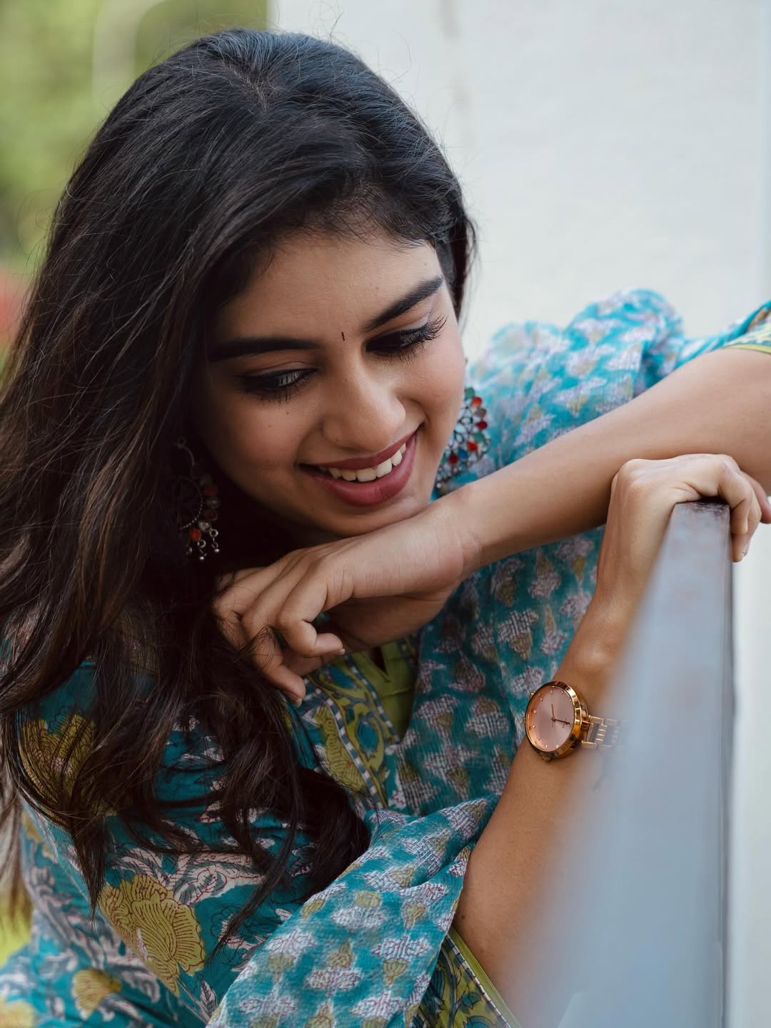 Ethnic Indian Wear Elegant Blue Floral Poly Reyon Suit for Women( fabric is likely breathable, Poly rayon)