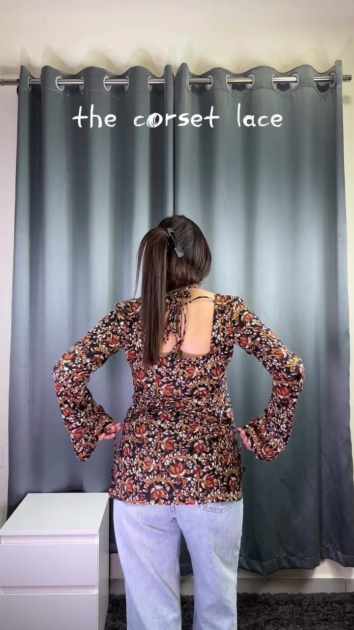 floral printed top or tunic( fabric is likely breathable, Poly rayon)